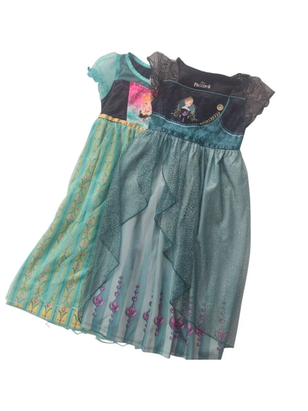 Disney Frozen Anna Girls Nightgown XS 4-5 Set of 2 Fantasy Princess Dress Up - Picture 8 of 8